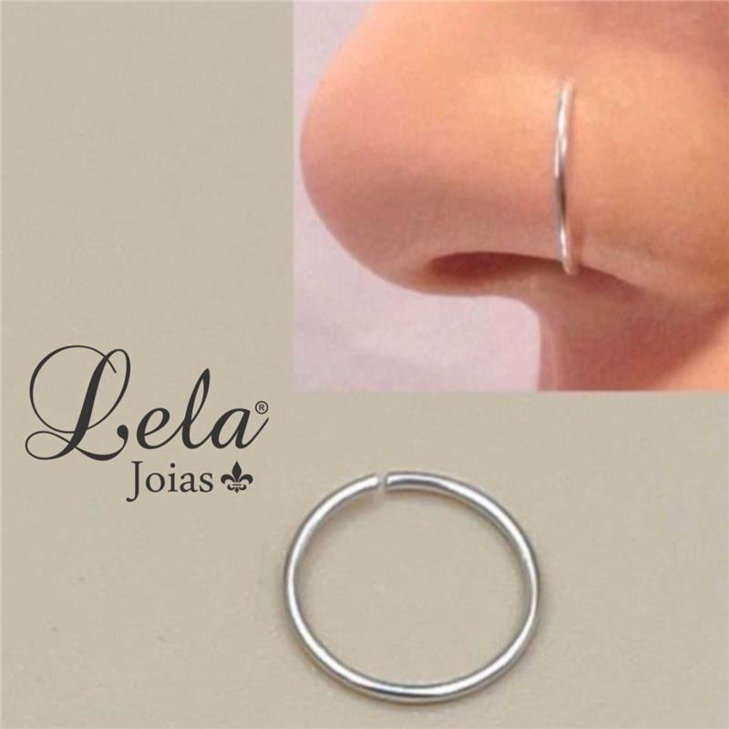 PIERCING DE NARIZ ARGOLA EM PRATA 925