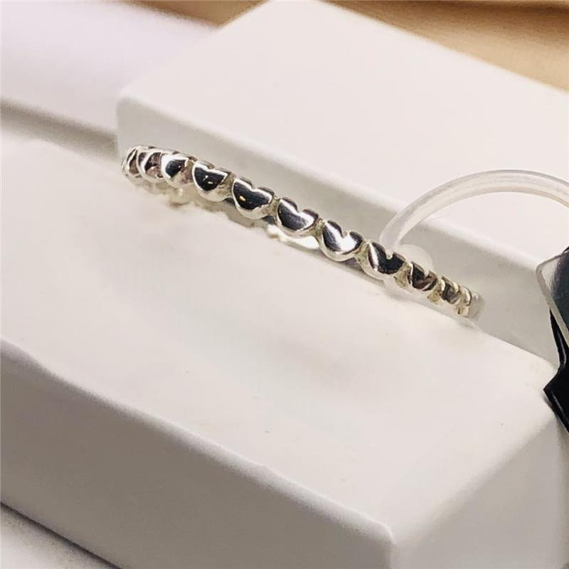 ANEL CORAÇÃO LISO EM PRATA 925