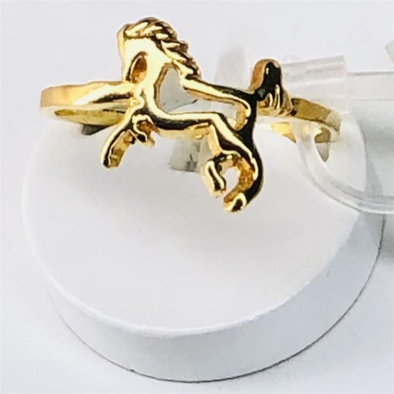 ANEL CAVALO LISO FOLHEADO EM OURO 18K