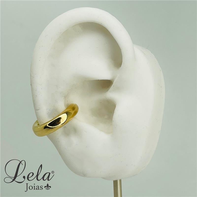 PIERCING FAKE LISO FOLHEADO A OURO