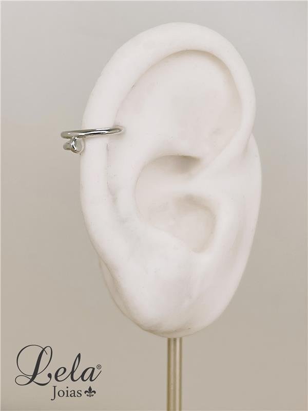 PIERCING FAKE PREGO FOLHEADO A RÓDIO BRANCO