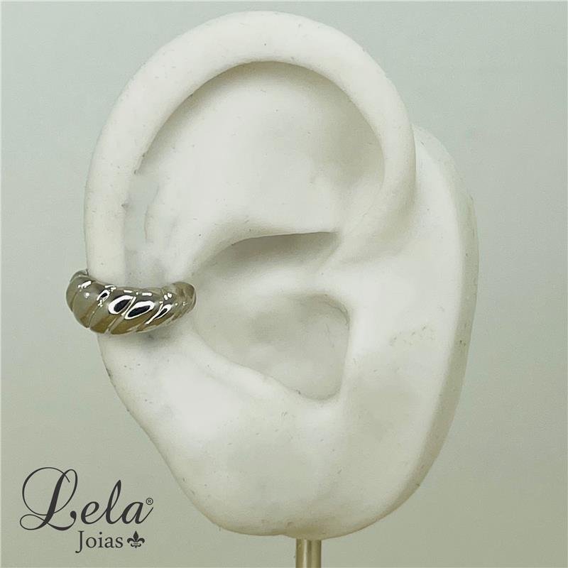 PIERCING FAKE CROISSANT FOLHEADO A RÓDIO BRANCO