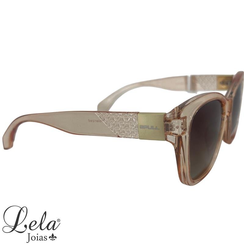 ÓCULOS SPULL LENTES MARRONS E HASTES ROSE COM DETALHES
