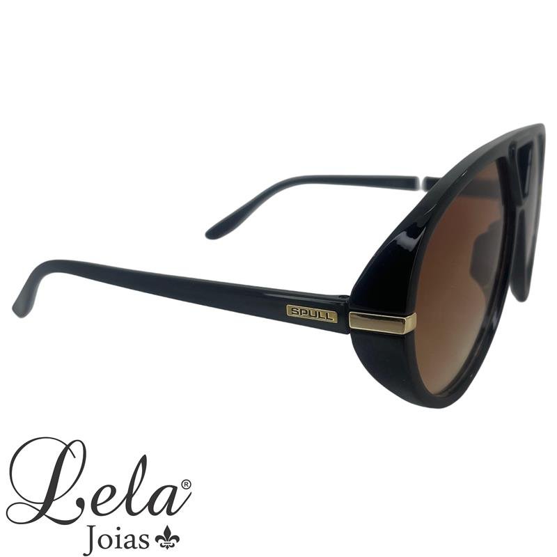 ÓCULOS SPULL LENTES CLARAS ESTILO AVIADOR COM HASTES PRETAS